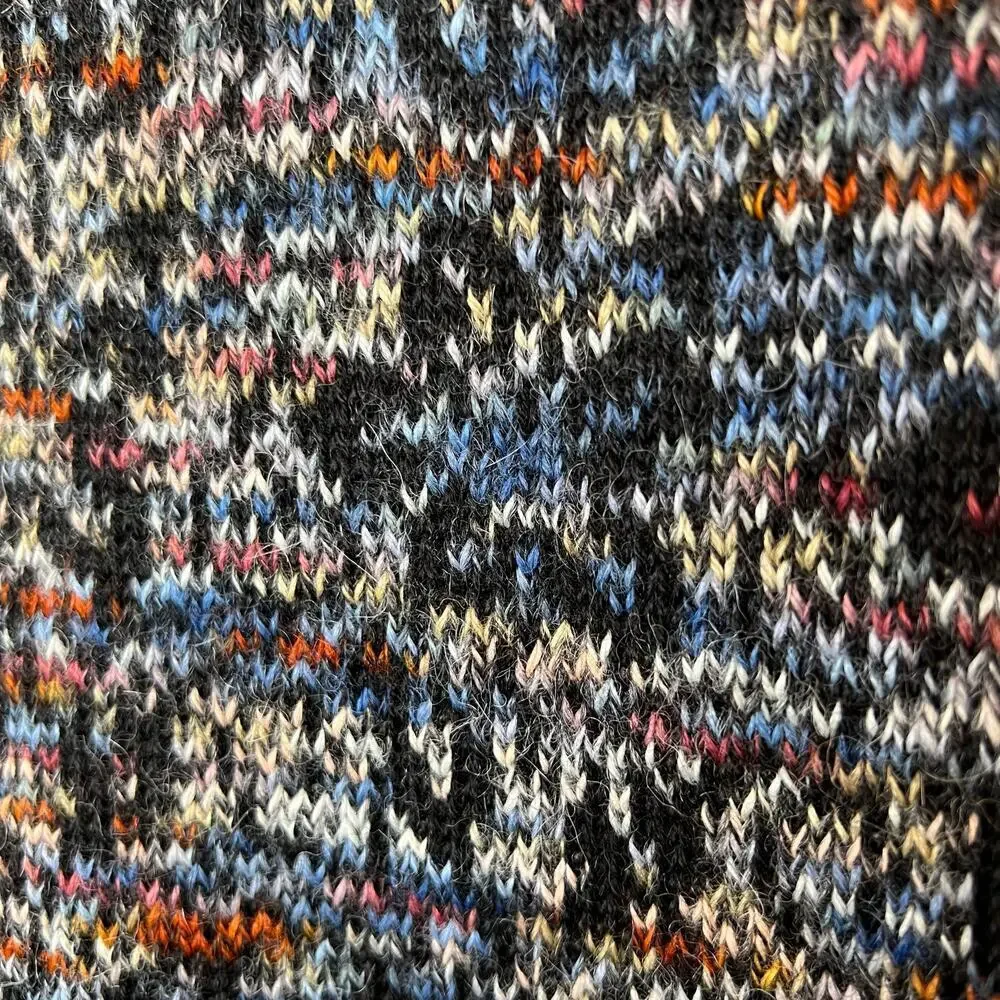 KERO DESIGN 100% Alpaca Wool Knit Sweater Button Up in Multicolor Women's Large